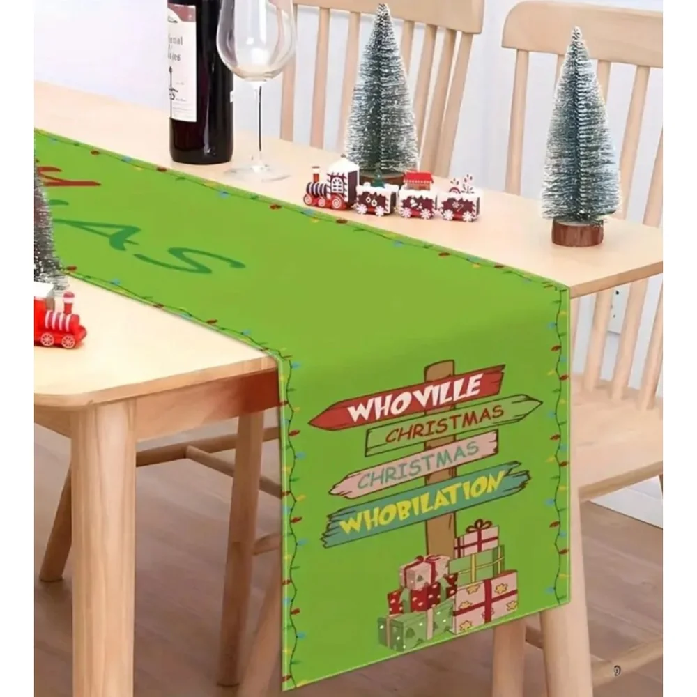 Christmas Table Runner Green 13